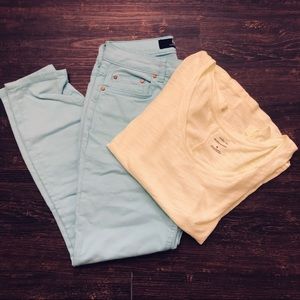 Boden cropped soho skinny jean - mint 4R